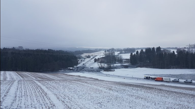 Utløssone for kvikkleireskredet i Sørum. Foto: Arne Søiland/NVE