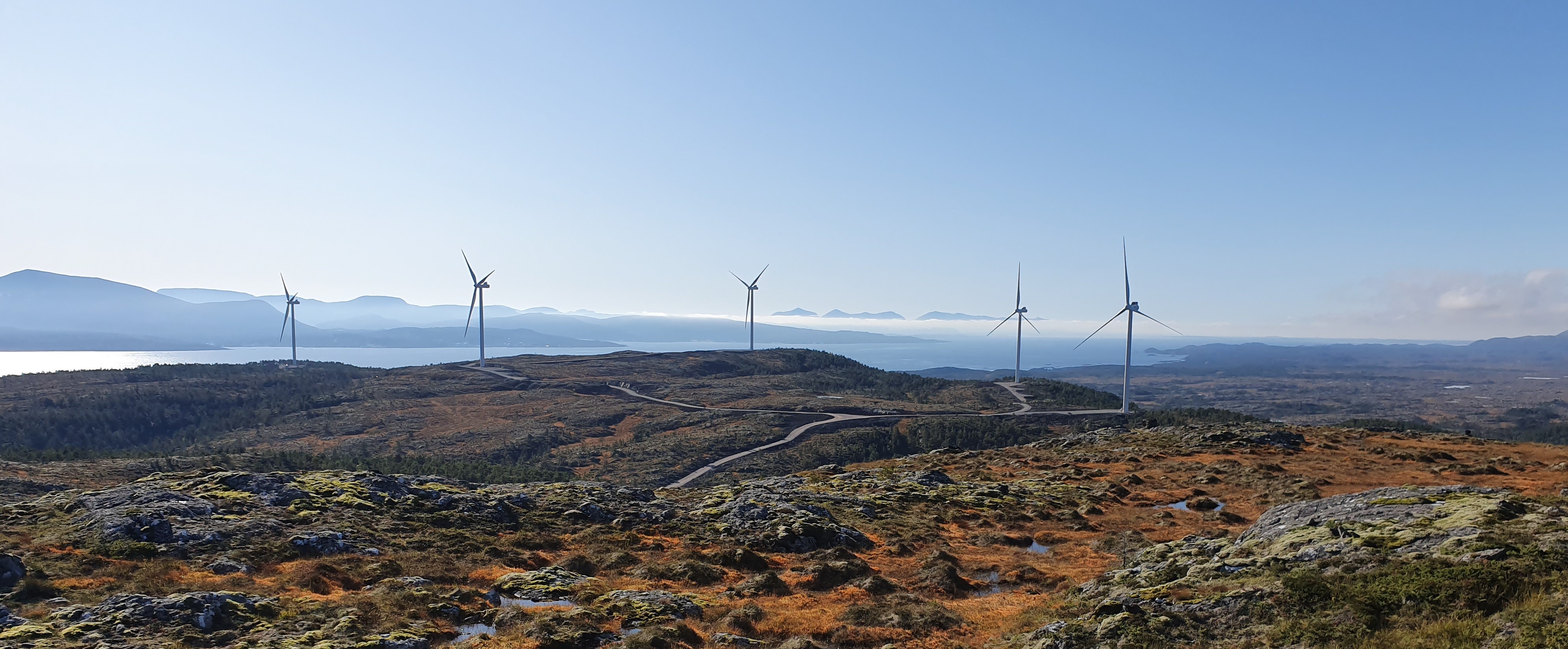 Hitra 2 vindkraftverk. Foto: Inger Helene Riddervold/NVE