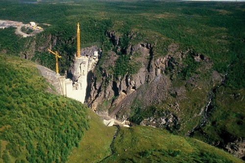 Oversiktbilde bygging av dam