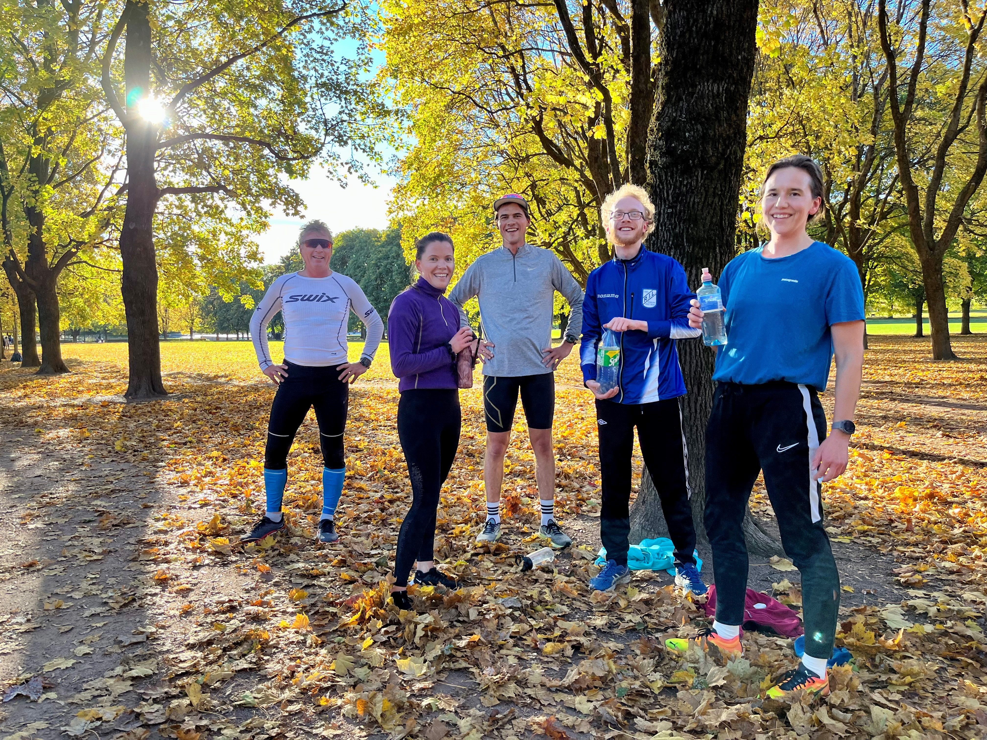 NVEs bedriftsidrettslag tilbyr en rekke aktiviteter. Her fra intervalltrening i Frognerparken.